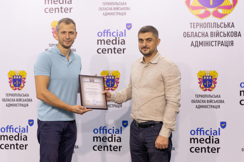 Подяку від Міністерства у справах ветеранів України отримав громадський діяч, військовослужбовець Богдан Бутковський